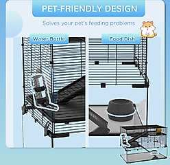 PawHut Hamster Cage, Black slide 2 of 9