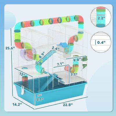 Show full view: PawHut 4 Level Hamster Cage slide 3 of 9