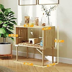 PawHut Wooden Hamster Cage with Legs slide 2 of 9