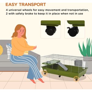 PawHut 47-in Small Animal Cage