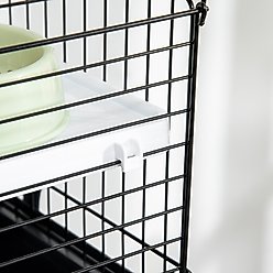 PawHut 33-in 2-Story Small Animal Cage with Stand, Gray slide 2 of 9