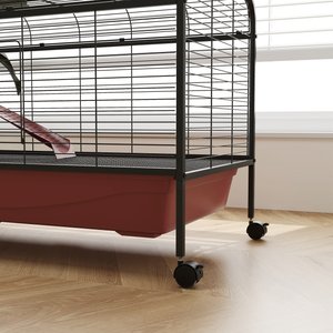 PawHut 48-in Small Pet Cage with Wheels