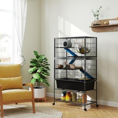 Show full view: PawHut 59-in 5-Level Ferret Cage slide 2 of 9