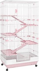 PawHut 32-in 6-Level Ferret with Universal Lockable Wheels, Pink