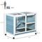 Show in main carousel: PawHut 2 Story Indoor Wooden Rabbit Hutch, Light Blue slide 3 of 10