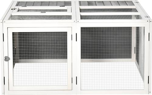 Show full view: PawHut Wooden Outdoor Rabbit Hutch slide 7 of 9