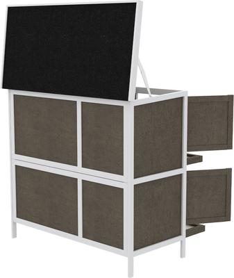 Show full view: PawHut Wooden Indoor/Outdoor Rabbit Hutch, Brown slide 8 of 9