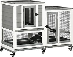 PawHut 3 Story Indoor Wooden Rabbit Hutch