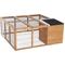 Show in main carousel: PawHut Indoor/Outdoor Waterproof Rabbit Hutch, Natural Wood slide 7 of 9