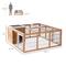 Show in main carousel: PawHut Indoor/Outdoor Waterproof Rabbit Hutch, Natural Wood slide 3 of 9