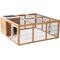 Show in main carousel: PawHut Indoor/Outdoor Waterproof Rabbit Hutch, Natural Wood slide 1 of 9