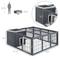 Show in main carousel: PawHut Indoor/Outdoor Waterproof Rabbit Hutch, Charcoal Gray slide 3 of 9