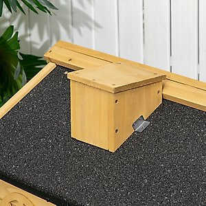 PawHut 47-in 2 Story Wooden Outdoor Rabbit Hutch