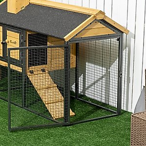 PawHut 47-in 2 Story Wooden Outdoor Rabbit Hutch