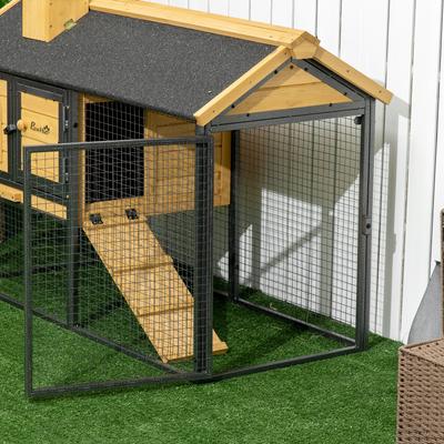 Show full view: PawHut 47-in 2 Story Wooden Outdoor Rabbit Hutch slide 8 of 9