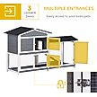 Show in main carousel: PawHut 2-Story Indoor/Outdoor Wooden Rabbit Hutch slide 4 of 9