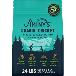 Jiminy's Cravin' Cricket Sensitive Stomach Dry Dog Food, 24-lb bag