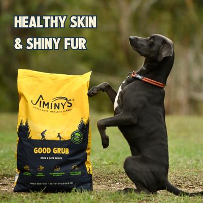 Show full view: Jiminy's Good Grub Allergy Relief & Healthy Skin & Coat Dry Dog Food, 24-lb bag slide 8 of 9