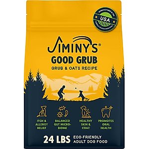 Jiminy's Good Grub Allergy Relief & Healthy Skin & Coat Dry Dog Food, 24-lb bag