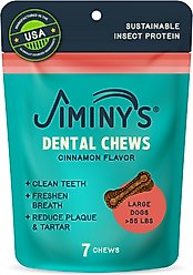 Jiminy's Dog Dental Chew Treat, Large, 7 count