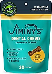 Jiminy's Dog Dental Chew Treat, Small, 20 count