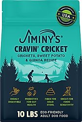 Jiminy's Cravin' Cricket Sensitive Stomach Dry Dog Food, 10-lb bag