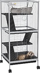 PawHut Rolling 4 Platform Small Animal Cage