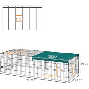 PawHut 73-in Indoor/Outdoor Small Animal Playpen