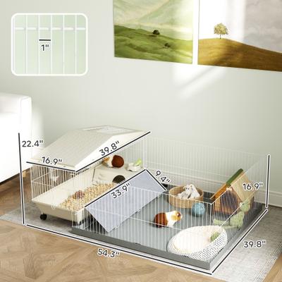 Show full view: PawHut Small Animal Cage with Removable Playpen slide 3 of 9