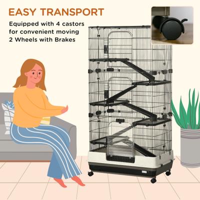 Show full view: PawHut 6-Level Small Animal Cage slide 6 of 9