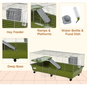PawHut 47-in Small Animal Cage