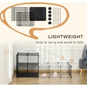 PawHut Metal Wire Small Animal Playpen with Door