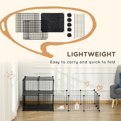 Show full view: PawHut Metal Wire Small Animal Cage with Door slide 8 of 9