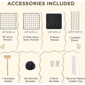 PawHut Metal Wire Small Animal Playpen with Door