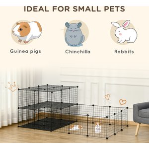 PawHut Metal Wire Small Animal Playpen with Door