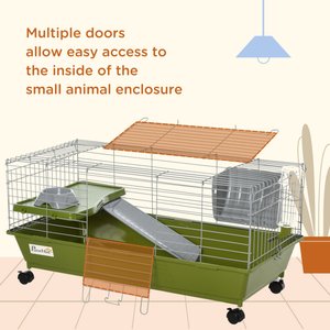 PawHut 35-in Small Pet Cage, Green