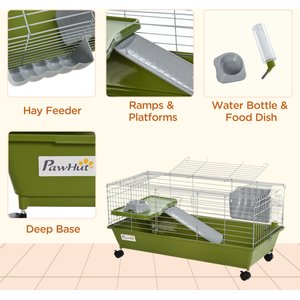 PawHut 35-in Small Pet Cage, Green