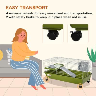 Show full view: PawHut 35-in Ferret Cage, Green slide 5 of 9
