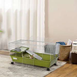 PawHut 35-in Small Pet Cage, Green