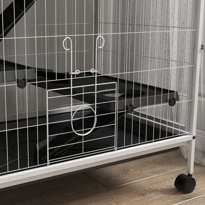 Show full view: PawHut 50-in 5-Tier Steel Wire Ferret Cage, White slide 9 of 10