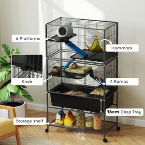 PawHut 59-in 5-Level Ferret Cage