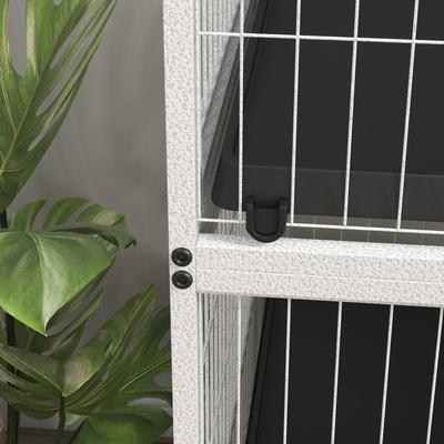 Show full view: PawHut 50-in 5-Tier Steel Wire Ferret Cage, White slide 8 of 10