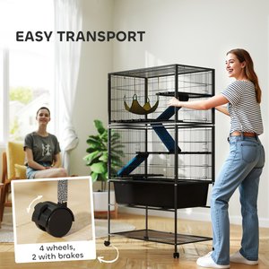 PawHut 59-in 5-Level Ferret Cage