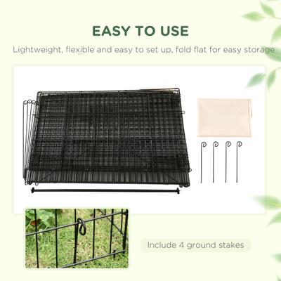 Show full view: PawHut Outdoor Metal Playpen Small Animal Cage, Beige slide 7 of 9