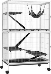 PawHut 50-in 5-Tier Steel Wire Ferret Cage, White