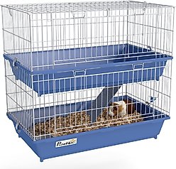 PawHut 2-Tier Small Animal Cage, Blue