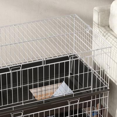 Show full view: PawHut 2-Tier Small Animal Cage, Black slide 9 of 9