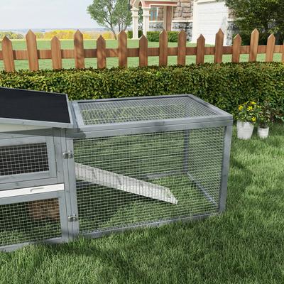 Show full view: PawHut 61-in Outdoor Rabbit Hutch slide 9 of 9