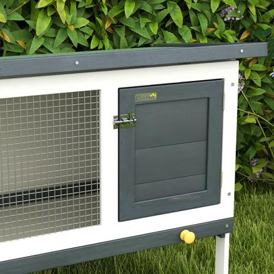 Show full view: PawHut Indoor/Outdoor Wooden Rabbit Hutch slide 9 of 9