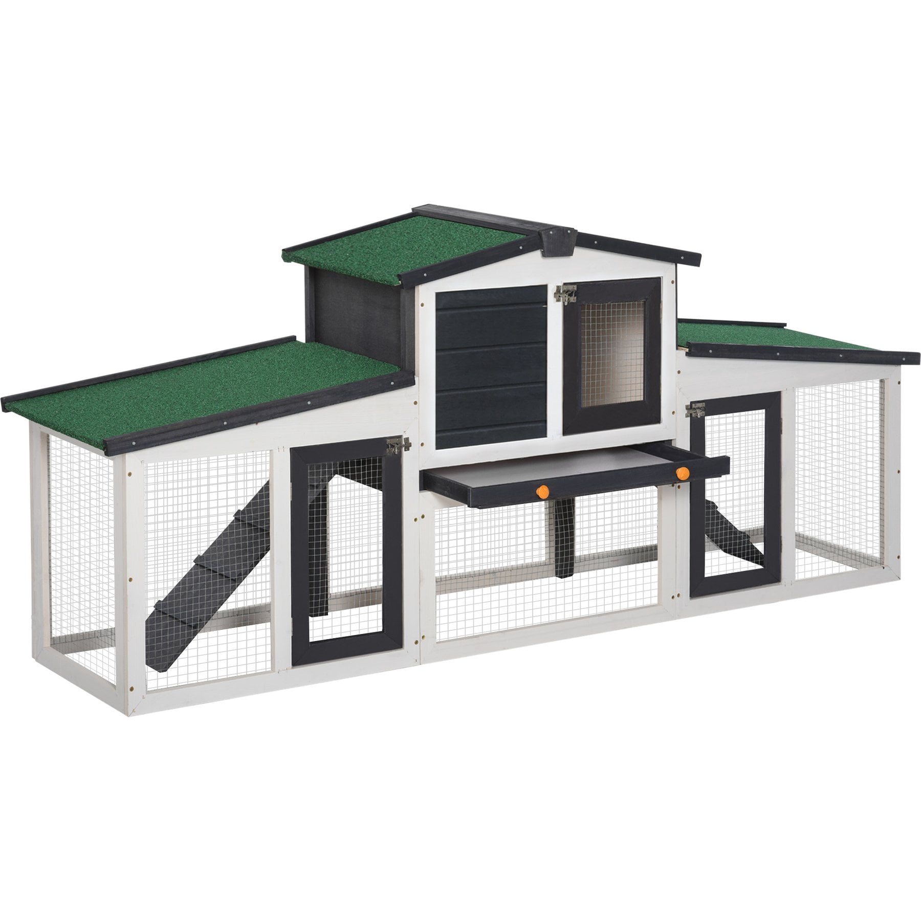 PawHut Double Run Outdoor Rabbit Hutch